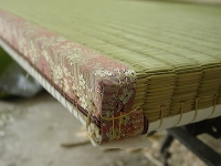 ベッド用　極太いぐさと花柄畳縁のひのき畳の製作①