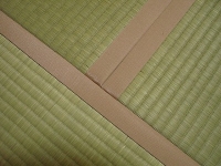 ピンク色の畳縁がステキな畳の施工例�