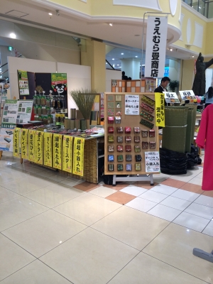 京阪百貨店すみのどう店無いだいとうの魅力発見展に出店いたしました。家庭用カラー琉球畳無添加ひのき畳ベット取扱いうえむら畳8