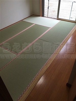 洋間から畳（フローリング畳）へ模様替え：大阪大東市家庭用国産畳専門店いまどきの畳屋さんうえむら畳1