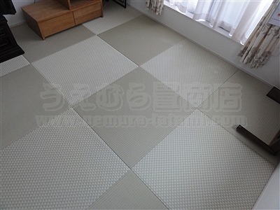 【フローリング（洋間）から琉球畳】やわらかい床で暮らしたい。（大阪寝屋川市）家庭用国産畳専門店うえむら畳3