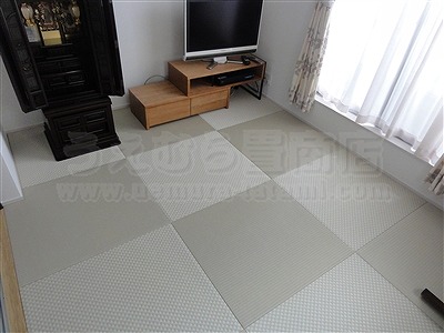 【フローリング（洋間）から琉球畳】やわらかい床で暮らしたい。（大阪寝屋川市）家庭用国産畳専門店うえむら畳11