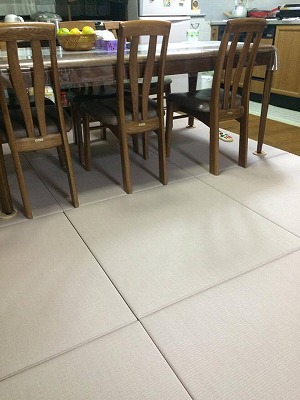 〜冷たいリビングの床をセキスイフロア畳（置き畳）でおしゃれに模様替え〜大阪大東市のイマドキの畳屋さんうえむら畳1