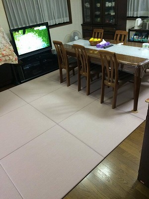 〜冷たいリビングの床をセキスイフロア畳（置き畳）でおしゃれに模様替え〜大阪大東市のイマドキの畳屋さんうえむら畳4