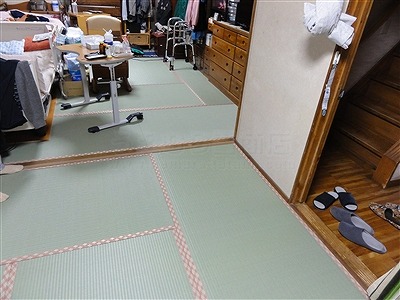 【介護シニア畳】臭いや汚れが気になるご両親のお部屋のお部屋を簡単改善。大阪大東市家庭用国産畳専門店うえむら畳6