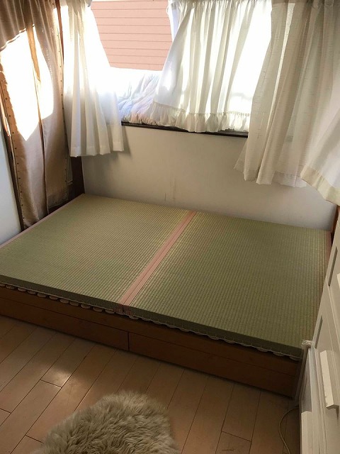 〜ベッドでの目覚めの腰痛を畳でカイゼン〜大阪のイマドキの畳屋さんうえむら畳5