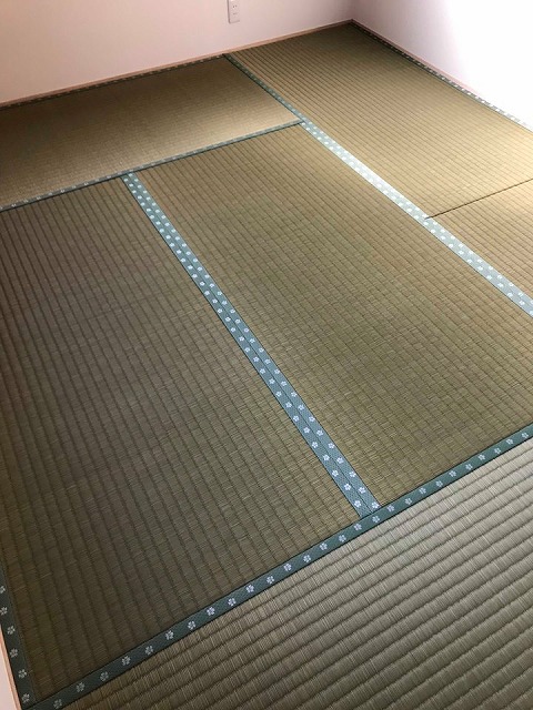 イマドキ模様替え洋間から和室へ。“きなり畳シリーズ極太（ＧＯＫＵＢＵＴＯ）大阪大東市家庭用国産畳専門店うえむら畳5