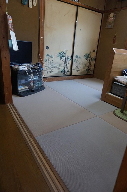 4介護保険利用”柔らかく滑らない畳”へ住宅改修工事で快適介護暮らし。大阪大東市イマドキの畳屋さんうえむら畳